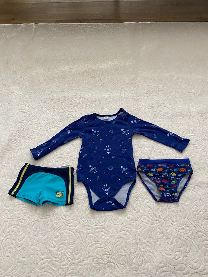 Erkek Çocuk Renkli Baskılı Şort Mayo - Görsel 3