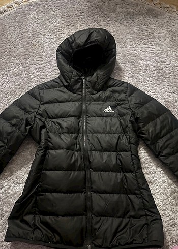 Adidas Siyah Kapusonlu Kadin Kis Montu