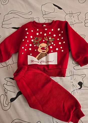 Kırmızı Bebek Noel Temalı Takım