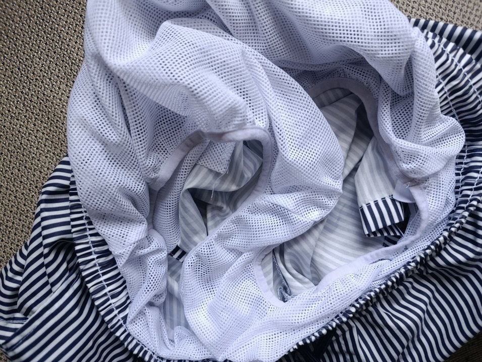 Gri Çizgili Erkek Yüzme Şortu - Görsel 5