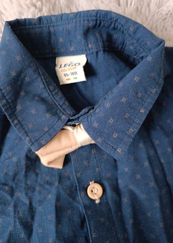 Erkek Bebek Denim Gömlek ve Kahverengi Pantolon Seti - Görsel 3