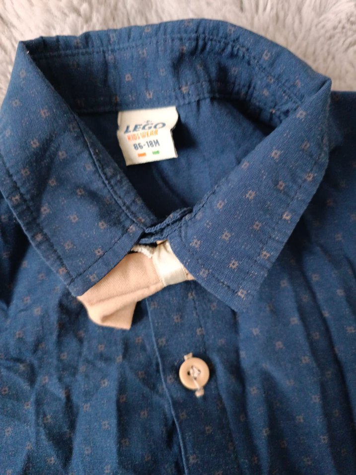 Erkek Bebek Denim Gömlek ve Kahverengi Pantolon Seti - Görsel 3