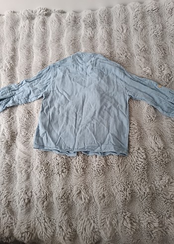 Erkek Çocuk Gri Keten Gömlek - Görsel 2