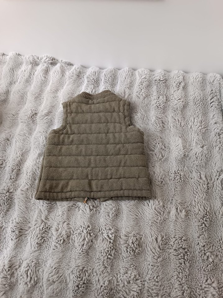 Kız Çocuk Kahverengi Kürklü Yelek - Görsel 2