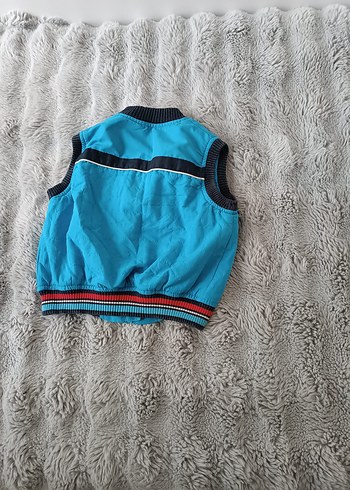 Erkek Çocuk Mavi Fermuarlı Yelek - Görsel 2