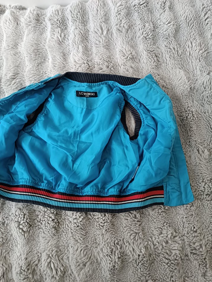 Erkek Çocuk Mavi Fermuarlı Yelek - Görsel 3