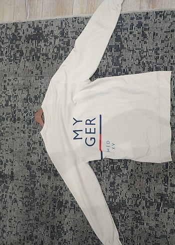 Baskılı Beyaz Pamuklu Erkek Sweatshirt - Görsel 3