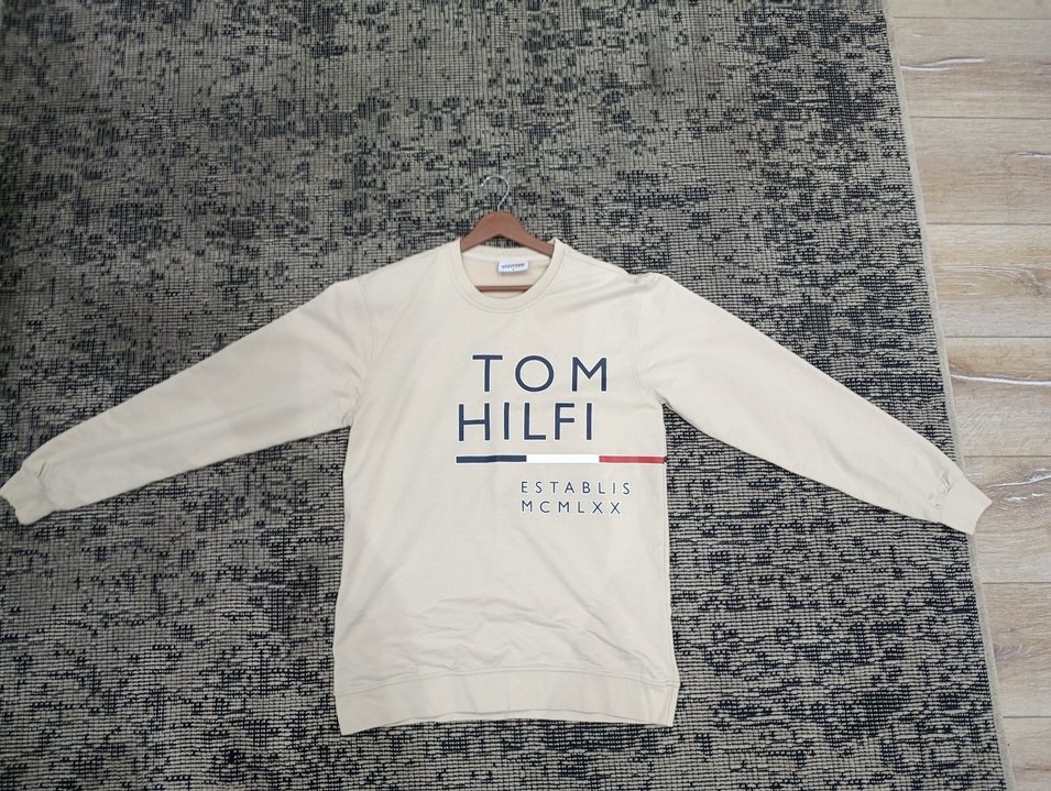 Baskılı Beyaz Pamuklu Erkek Sweatshirt - Görsel 2