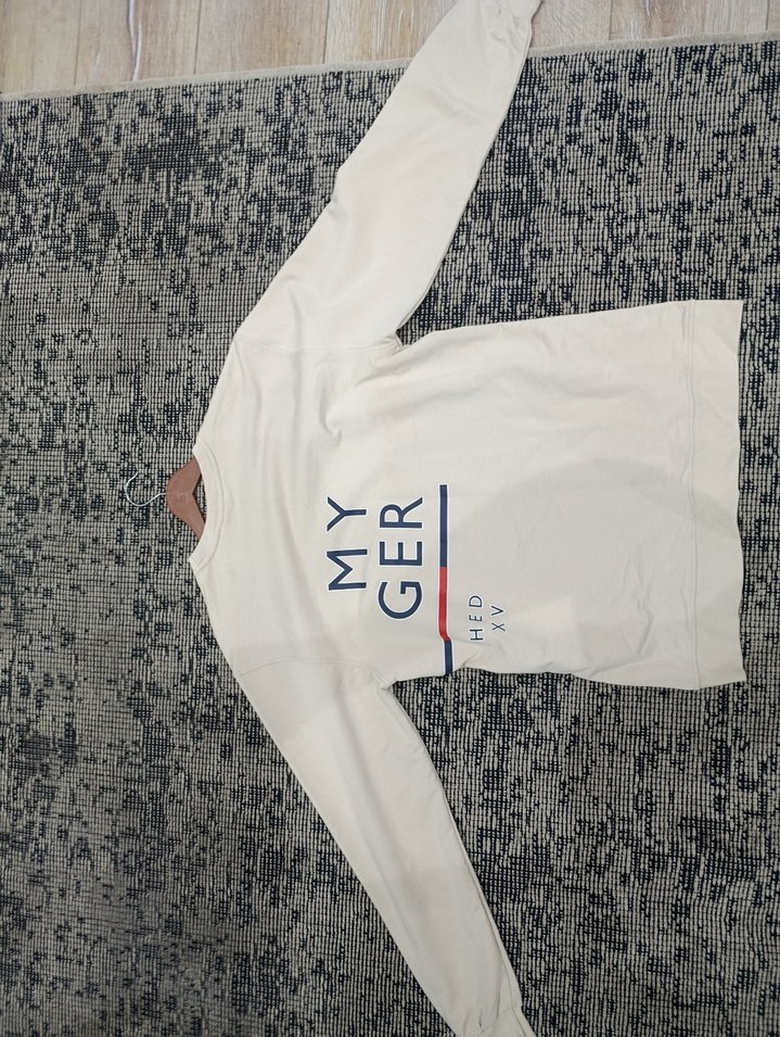 Baskılı Beyaz Pamuklu Erkek Sweatshirt - Görsel 3