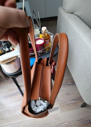 Kahverengi Deri Kadın Çanta - Görsel 3