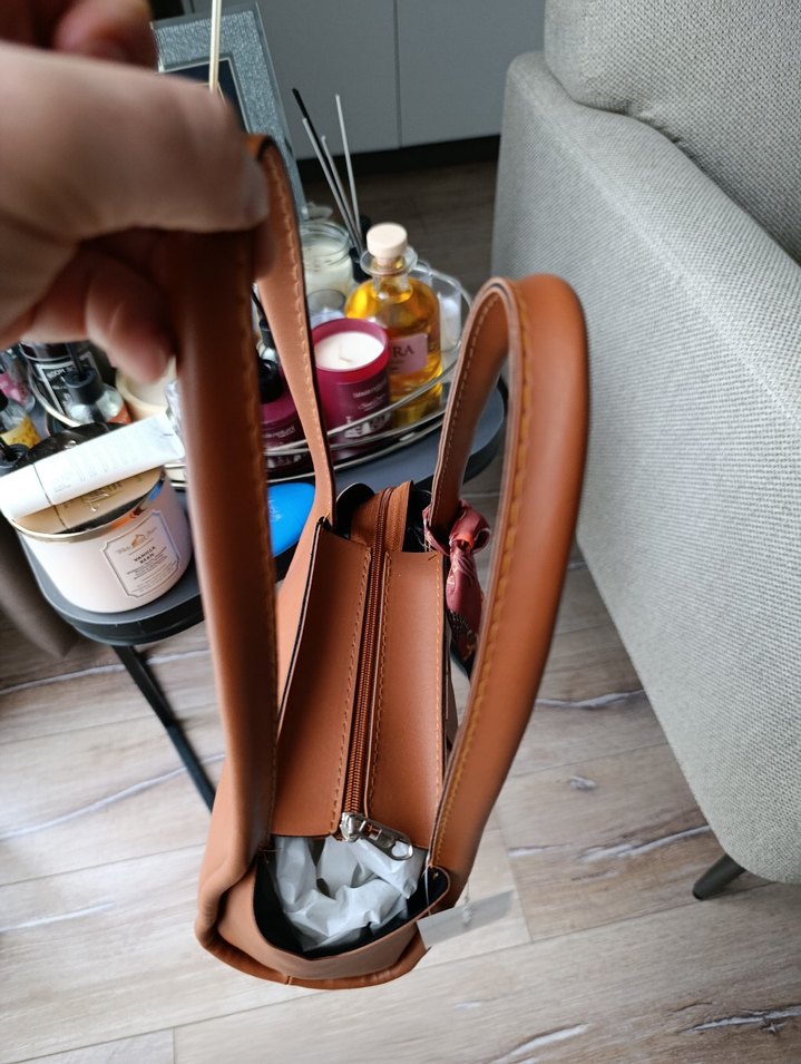 Kahverengi Deri Kadın Çanta - Görsel 3