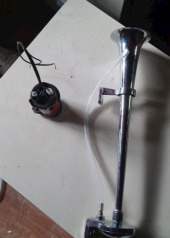 Kırmızı Renkli Elektrikli Havalı Korna. - Görsel 2