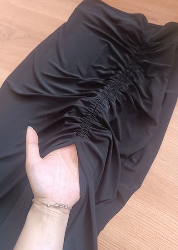 Diğer Drapeli Siyah Uzun Kadın Etek