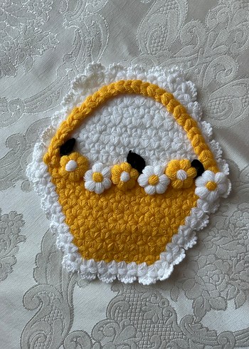 Siyah Beyaz Kareli Örgü lif Seti - Görsel 6