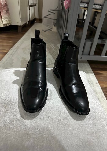 Klasik Siyah Deri Erkek Botları - Görsel 2