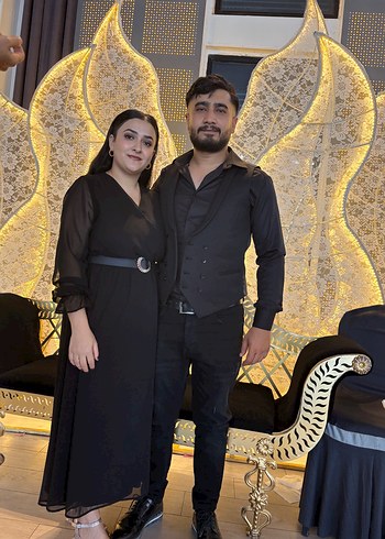 m Beden siyah Renk Kemerli Siyah Uzun Kadın Elbise