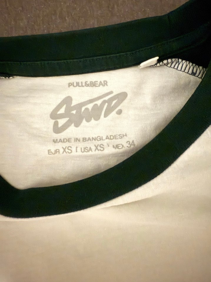 Erkek Beyaz Koyu Yeşil Kısa Kollu Baskılı Tişört - Görsel 2