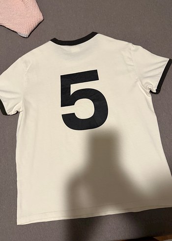 Bershka Beyaz Baskılı Pamuk Tişört