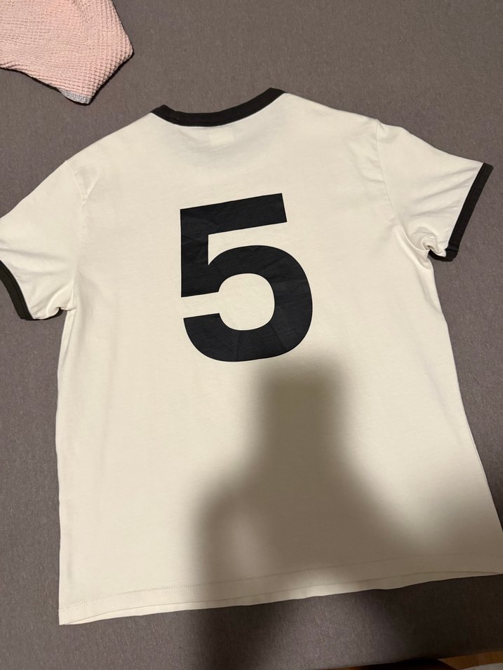 Beyaz Baskılı Pamuk Tişört - Görsel 2