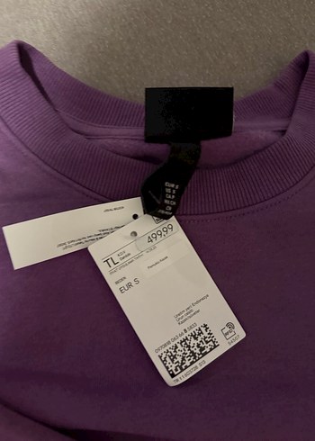 Mor Kadın Sweatshirt Uzun Kollu Rahat Kesim - Görsel 2