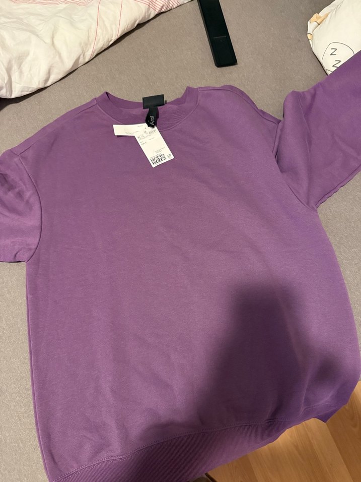 Mor Kadın Sweatshirt Uzun Kollu Rahat Kesim - Görsel 3