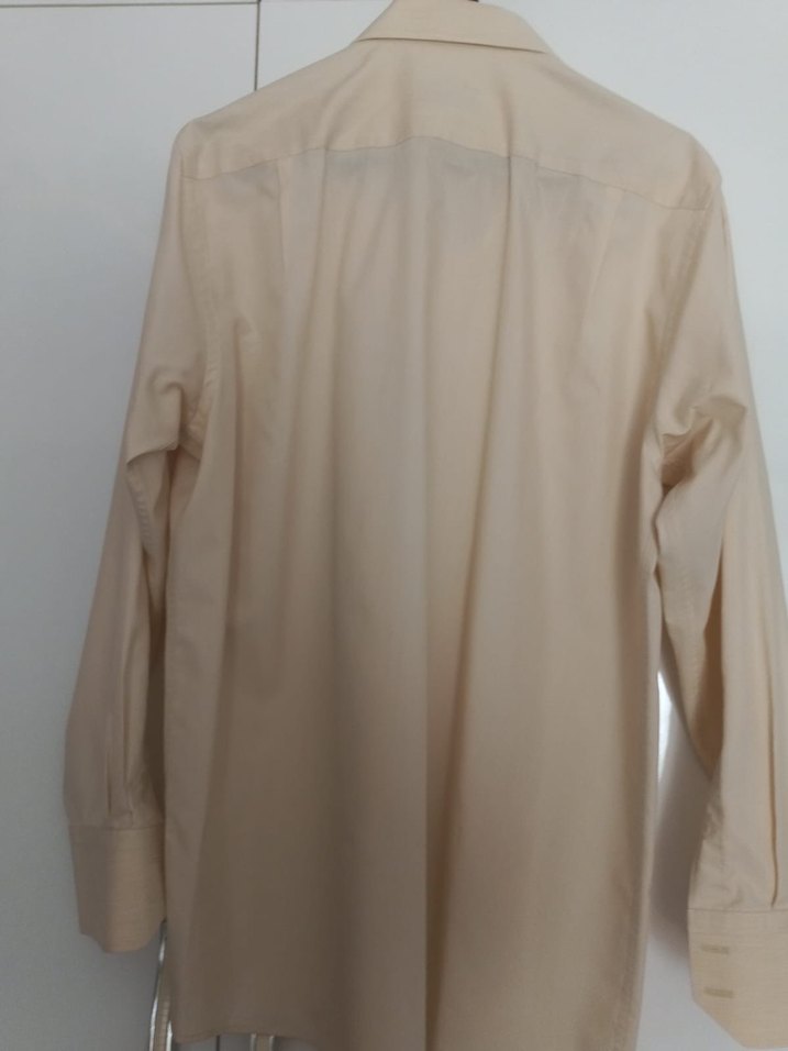 Beyaz Kısa Kollu Saten Gömlek - Görsel 3