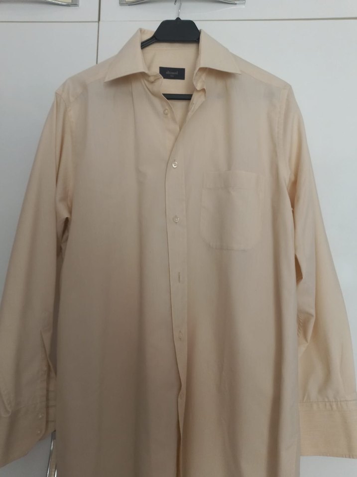 Beyaz Kısa Kollu Saten Gömlek - Görsel 2