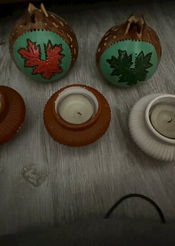 Çok Renkli Mum ve Mumluk Seti - Görsel 2