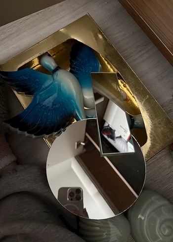 Aynalı Kuş Duvar süsü - Görsel 2