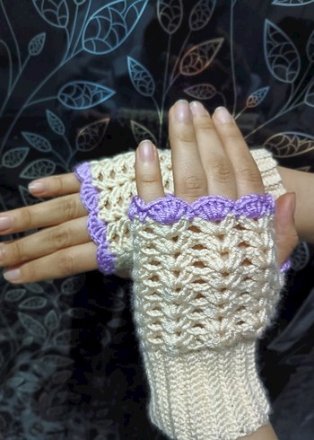 Bohem Tarz Örgü Kadın Eldiveni - Görsel 3