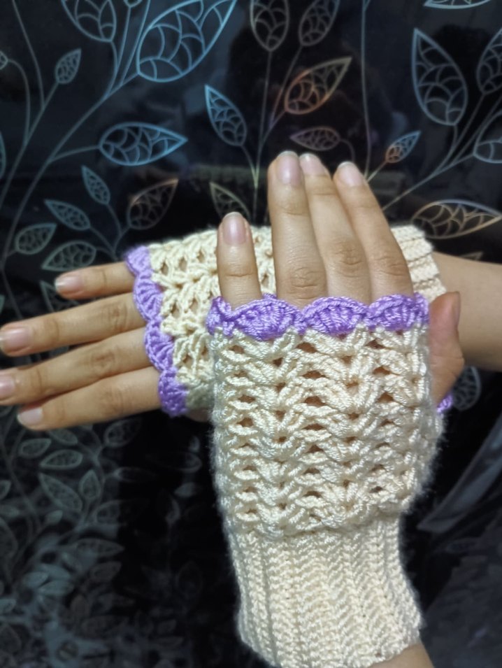 Bohem Tarz Örgü Kadın Eldiveni - Görsel 3
