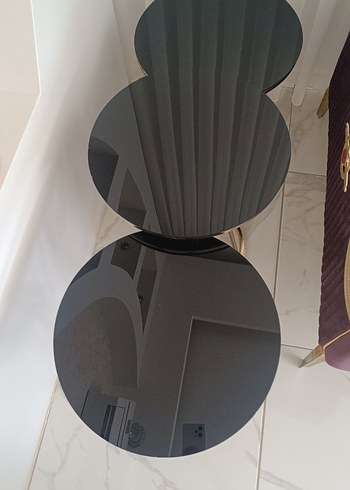Beden gri Renk Orta ve zigon sehpa takımı