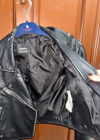 s Beden siyah Renk Siyah Deri Biker Ceket Kadın