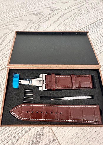 Deri Kordon Seti Kahverengi 24MM (özel kutulu) - Görsel 2