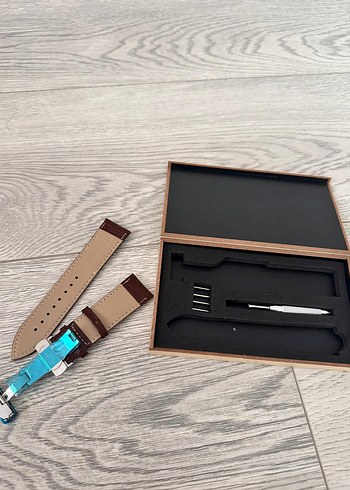 Deri Kordon Seti Kahverengi 24MM (özel kutulu) - Görsel 4