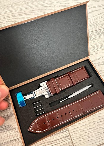 Deri Kordon Seti Kahverengi 24MM (özel kutulu) - Görsel 3