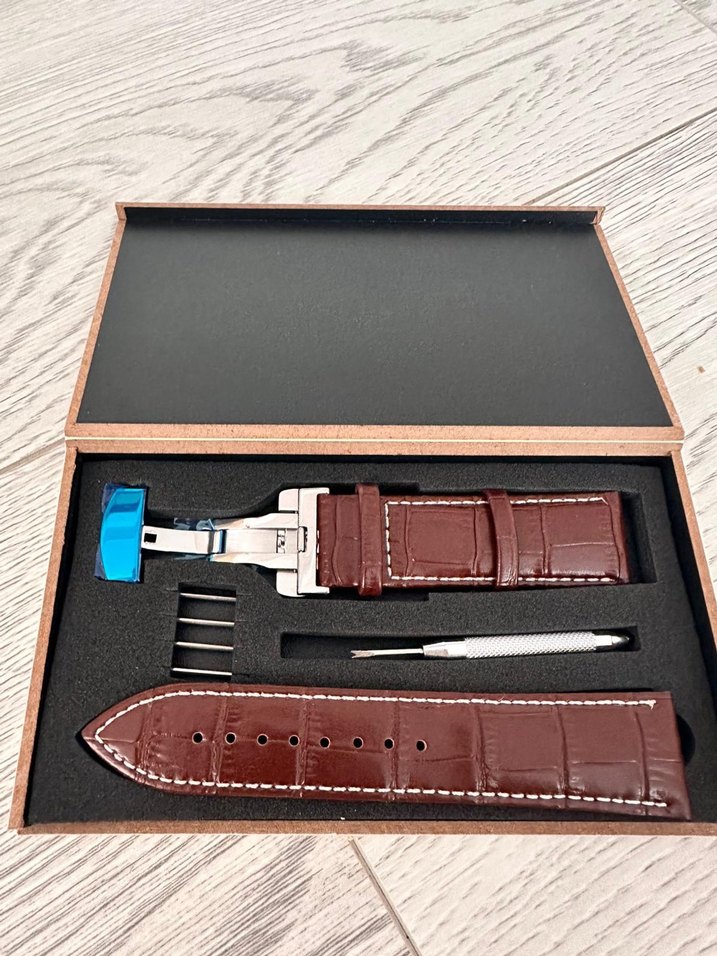 Deri Kordon Seti Kahverengi 24MM (özel kutulu) - Görsel 2
