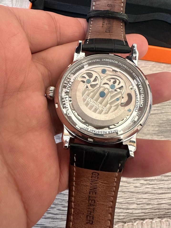 Stührling Orijinal Otomatik Erkek Saat+gece/gündüz+ ikinci saat - Görsel 4