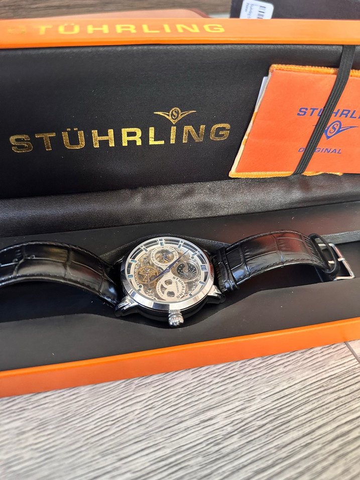 Stührling Orijinal Otomatik Erkek Saat+gece/gündüz+ ikinci saat - Görsel 2