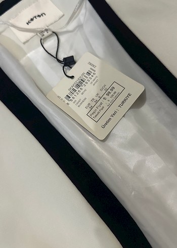 Kadın Beyaz Mini Kemerli Ceket - Görsel 2