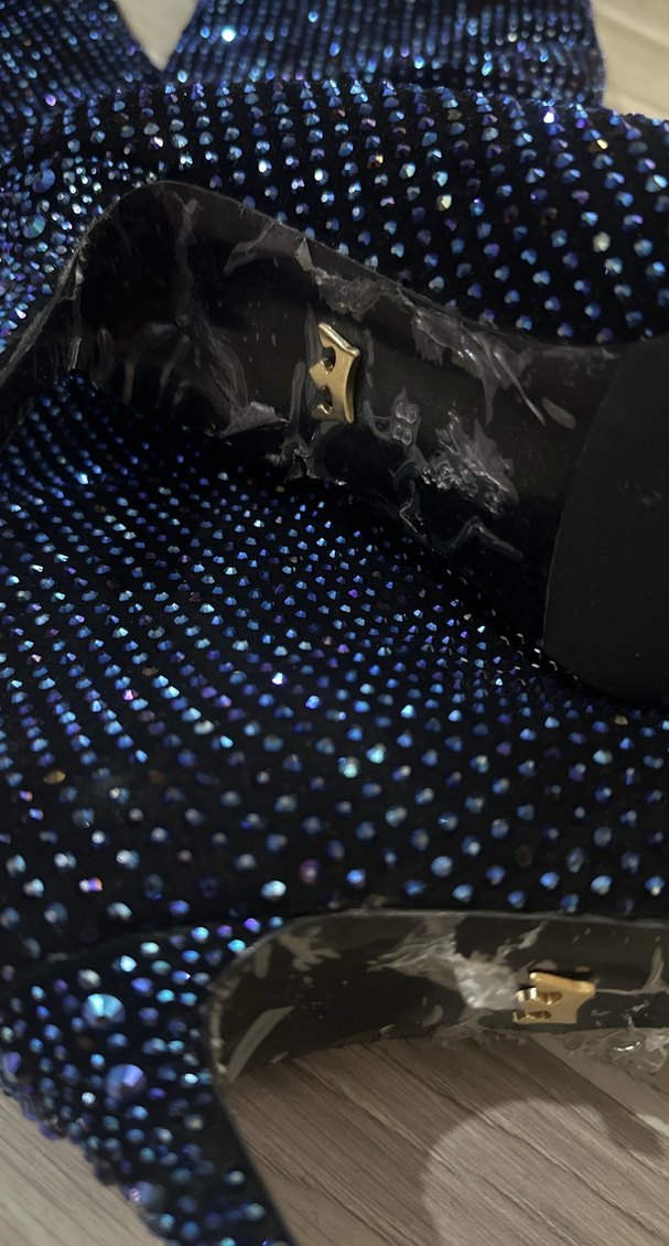 Kadın Lacivert Payetli Dizüstü Bot - Görsel 3