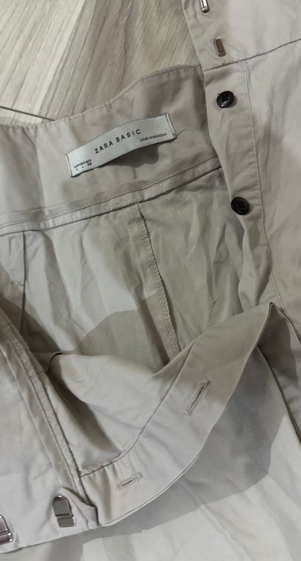 Bej Düğmeli Kadın Midi etek - Görsel 3