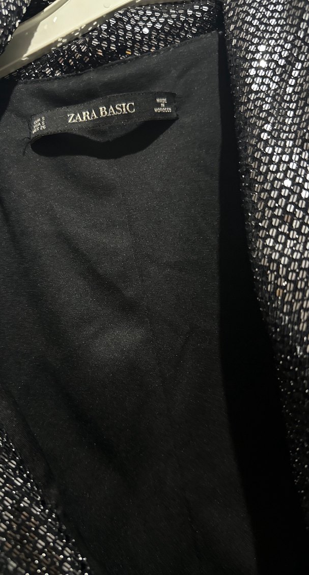 Zara Basic Parlak Yılan Desenli mini şort elbise - Görsel 3