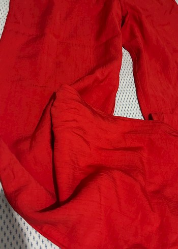 LC Waikiki Kırmızı Keten Salaş Midi Kadın Pantolon