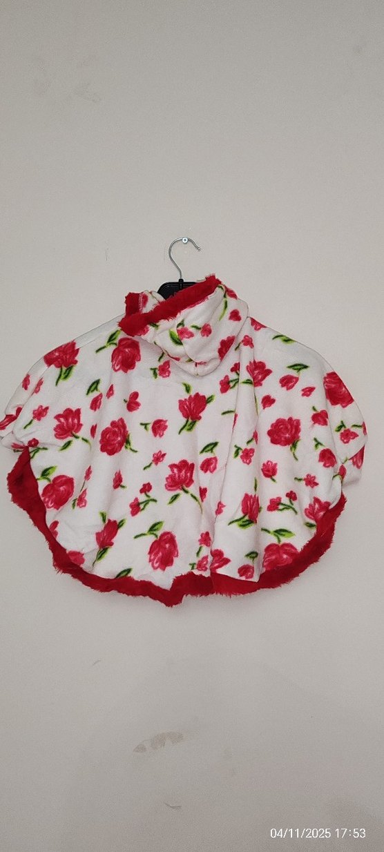 Çiçek Desenli Bohem Kız Panço - Görsel 5