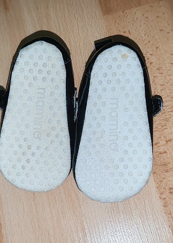 Kız yeni doğan bebek Siyah Tokalı Babet Ayakkabı - Görsel 2