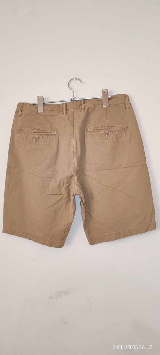 HM Bej Erkek Kısa Pamuklu Bermuda Şort - Görsel 4