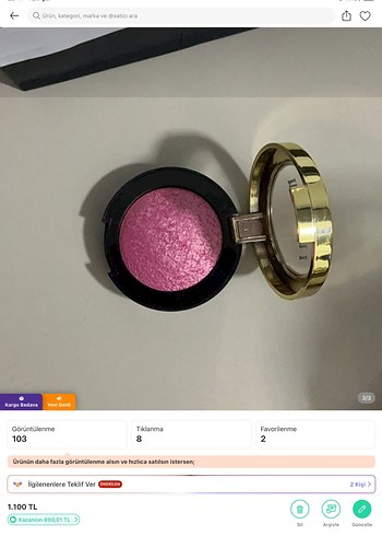  Beden Milani Dolce Pink Allık