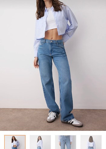 Mavi Regular Fit Midi Kot Pantolon