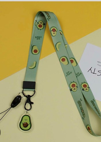 Renkli Avokado Desenli Telefon Askısı - Görsel 2